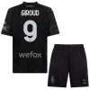 Original Trikotsatz AC Mailand Olivier Giroud 9 4.trikot 2023-24 Schwarze Für Kinder